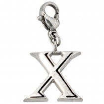 Anhänger Charm Buchstabe X Edelstahl