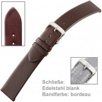 Uhrenarmband Men 18mm Kalbleder bordeau