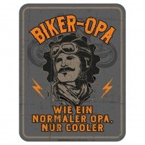 geprägtes Blechschild - Biker Opa