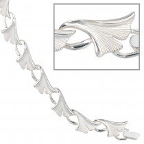 Armband Ginko Ginkgo 925 Sterling Silber mattiert 19cm Silberarmband