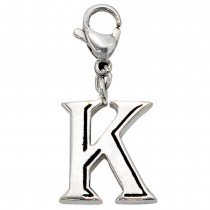 Anhänger Charm Buchstabe K Edelstahl