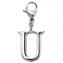 Anhänger Charm Buchstabe U Edelstahl