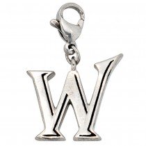 Anhänger Charm Buchstabe W Edelstahl