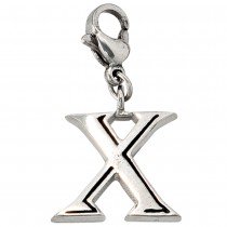 Anhänger Charm Buchstabe X Edelstahl