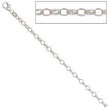 Ankerkette 925 Silber 3,0mm 60cm Halskette Kette Silberkette Karabiner