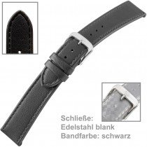Uhrenarmband Ladies 18mm glänzend schwarz