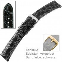 Uhrenarmband Men 18mm Kalbleder mit Krokoprägung