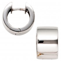 Creolen rund breit 375 Gold Weißgold Ohrringe Goldohrringe Goldcreolen