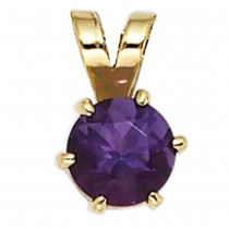 Anhänger 585 Gelbgold 1 Amethyst lila violett Goldanhänger 0.3g