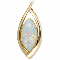Anhänger 375 Gelbgold 1 Opal Goldanhänger