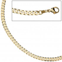 Panzerkette 333 Gelbgold 4,9mm 50cm Karabiner Gold Kette Goldkette Halskette