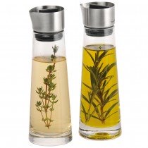 Essig- und Öl-Set ALINJO Glas mit Edelstahl matt kombiniert