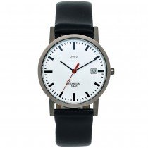 JOBO Damen Armbanduhr Quarz Analog Titan Leder Datum Damenuhr