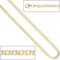 Zwillings-Panzerkette 333 Gelbgold 2,7mm 50cm Gold Kette Halskette Goldkette