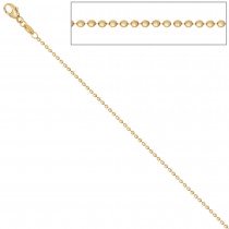 Kugelkette 585 Gelbgold 1,5mm 42cm Gold Kette Halskette Goldkette Karabiner