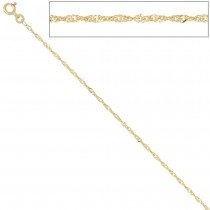 Singapurkette 333 Gelbgold 1,8mm 42cm Gold Kette Halskette Goldkette Federring