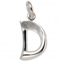 Anhänger Buchstabe D 925 Sterling Silber matt Buchstabenanhänger