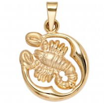 Anhänger Sternzeichen Skorpion 375 Gelbgold matt Sternzeichenanhänger