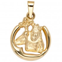 Anhänger Sternzeichen Wassermann 375 Gelbgold matt Sternzeichenanhänger