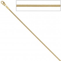 Schlangenkette 333 Gelbgold 1,6mm 45cm Karabiner Gold Kette Goldkette