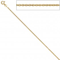 Ankerkette 585 Gelbgold diamantiert 1,6mm 50cm Gold Kette Halskette Goldkette