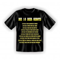 Fun T-Shirt Die 10 Bier Gebote