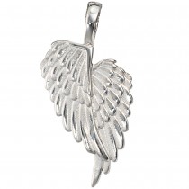Anhänger Flügel Engelsflügel 925 Sterling Silber rhodiniert mattiert