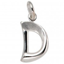 Anhänger Buchstabe D 925 Sterling Silber matt Buchstabenanhänger