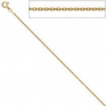 Ankerkette 333 Gelbgold diamantiert 1,6mm 60cm Gold Kette Halskette Goldkette