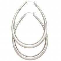 Creolen 925 Sterling Silber eismatt Ohrringe Silberohrringe Silbercreolen