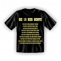 Fun T-Shirt Die 10 Bier Gebote
