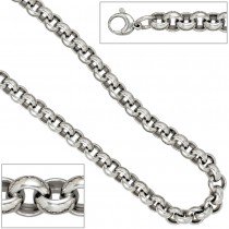 Erbskette 925 Sterling Silber 10,1mm 50cm Halskette Kette Silberkette