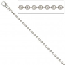 Kugelkette 925 Silber 3,0mm 45cm Halskette Kette Silberkette Karabiner