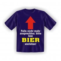 Fun T-Shirt Hier Bier einfüllen