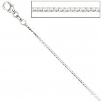 Venezianerkette 925 Silber 1,2mm 50cm Halskette Kette Silberkette Karabiner