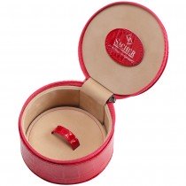 Sacher Schmuckbox Schmuckschatulle BETSY Leder pink mit geprägter Kroko-Optik