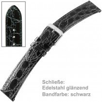Uhrenarmband Men 18mm Kalbleder mit Krokoprägung XL