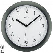 Funkwanduhr analog schwarz rund