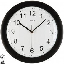 Funkwanduhr analog schwarz rund schlicht