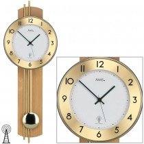 Funkwanduhr mit Pendel Holz buche furniert Pendeluhr