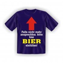 Fun T-Shirt Hier Bier einfüllen