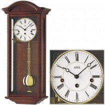 Regulator mit Pendel mechanisch Massivholz nussbaum farben