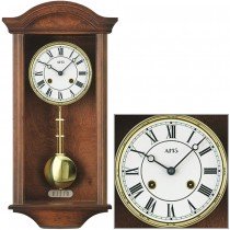 Regulator mit Pendel Massivholz nussbaum farben Pendeluhr