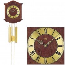 Wanduhr Heimuhr mit Pendel mechanisch Holz nussbaum farben Pendeluhr