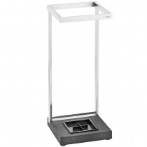 Schirmständer MENOTO Polystone mit Edelstahl matt Kunststoffeinlage