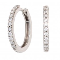 Creolen 585 Weißgold 22 Diamanten Brillanten Ohrringe Diamantcreolen