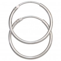 Creolen rund 585 Weißgold Ohrringe Goldohrringe Goldcreolen