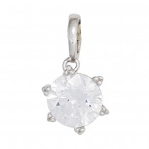 Anhänger 333 Gold Weißgold 1 Zirkonia Goldanhänger