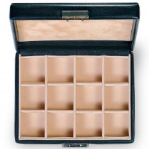 Sacher Sammleretui NEW CLASSIC, Feinsynthetik schwarz, Veloursamt, 12 Fächer