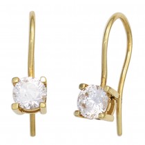 Ohrhänger 333 Gelbgold 2 Zirkonia Ohrringe Goldohrringe
